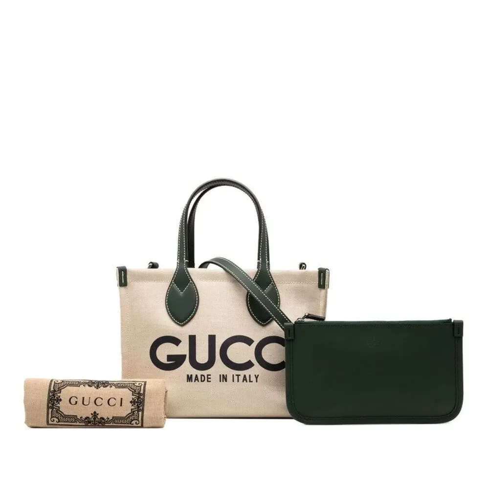 Gucci Logo Print Mini Tote Bag